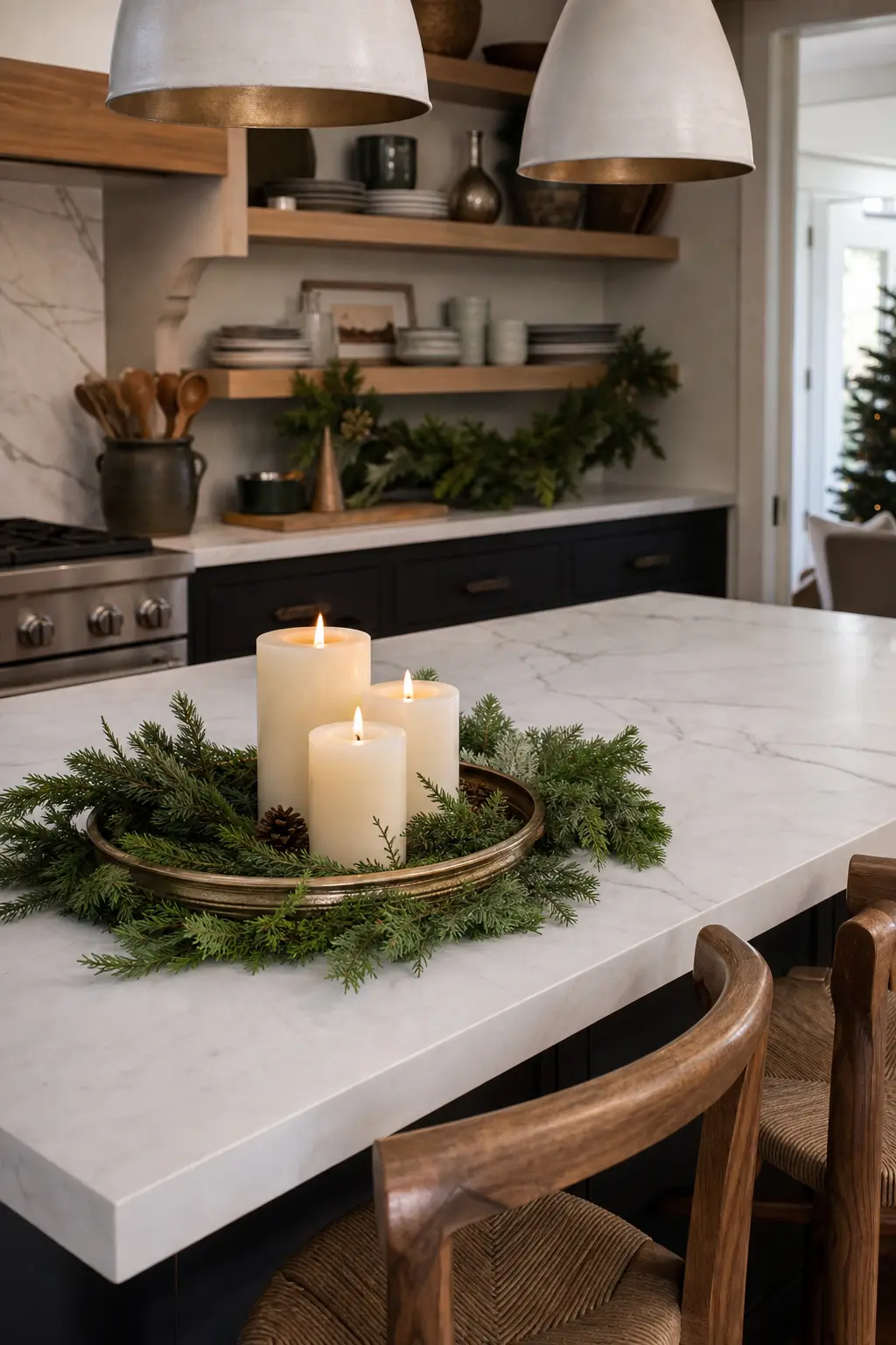 A Candle Plate With a Raised Rim