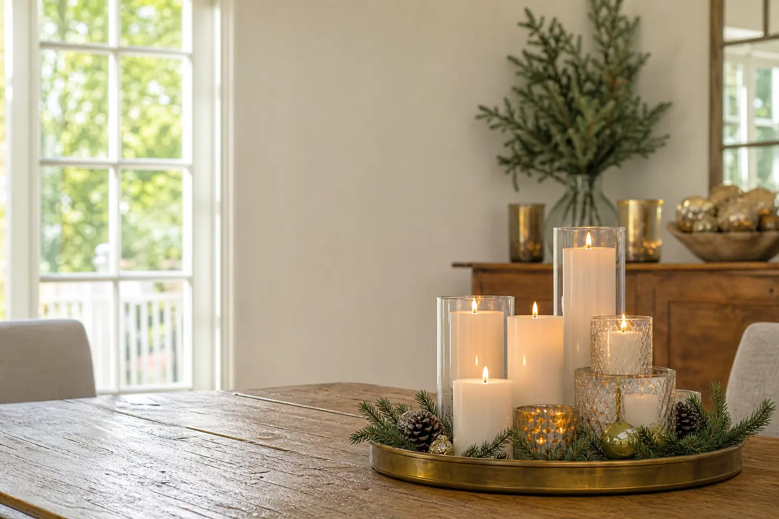 21 Christmas Candles Grouped to Light a Room With No Fireplace