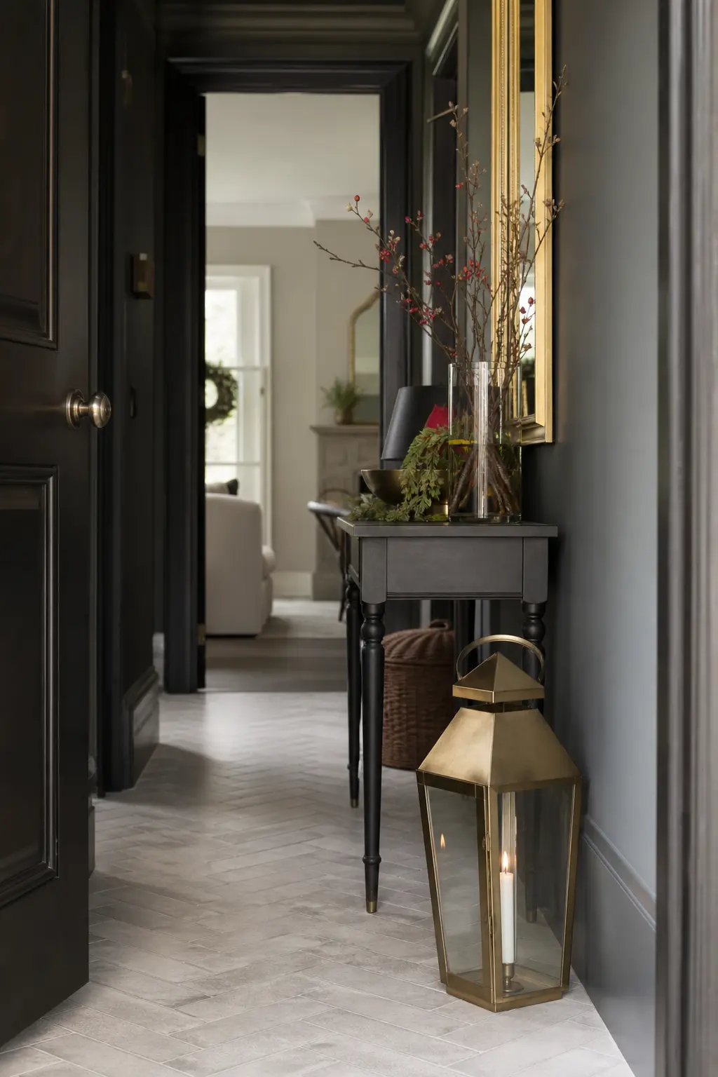 A Lantern by the Front Door Inside