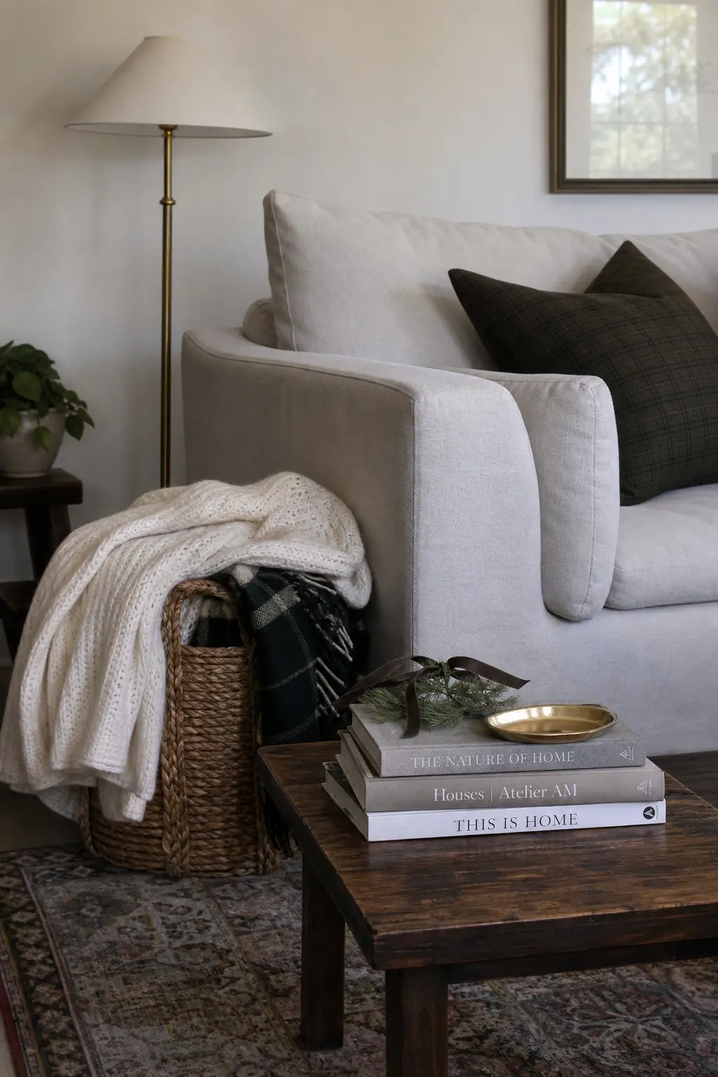 Coffee Table Stack and Blanket Basket