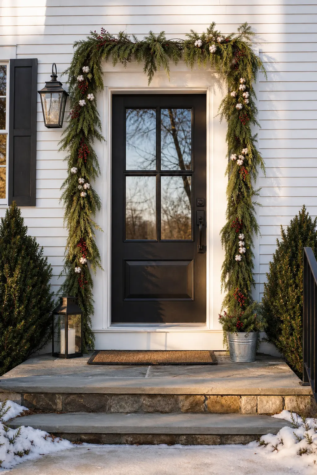 Garland Down Both Sides of the Frame