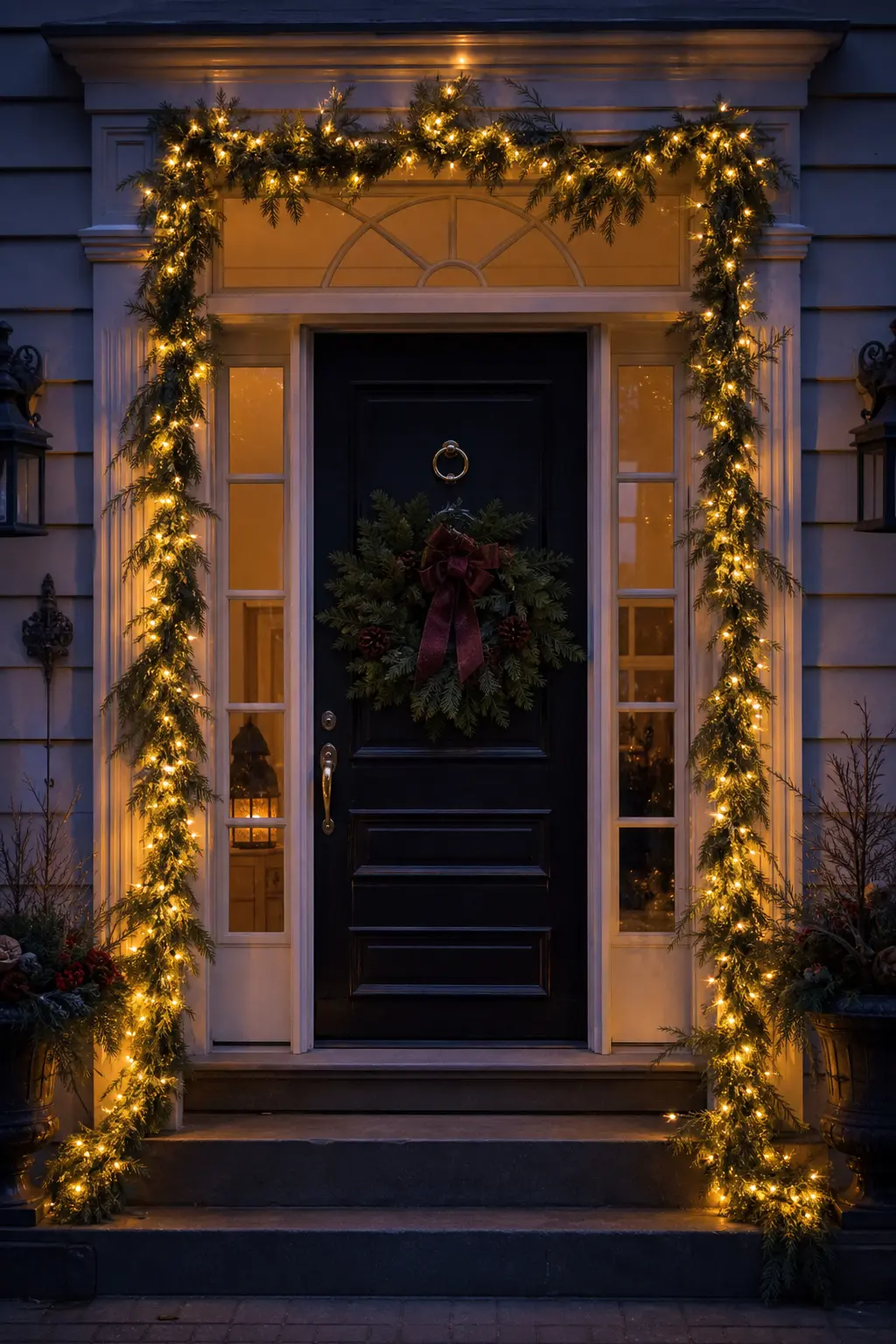 Warm White Lights Outlining the Frame