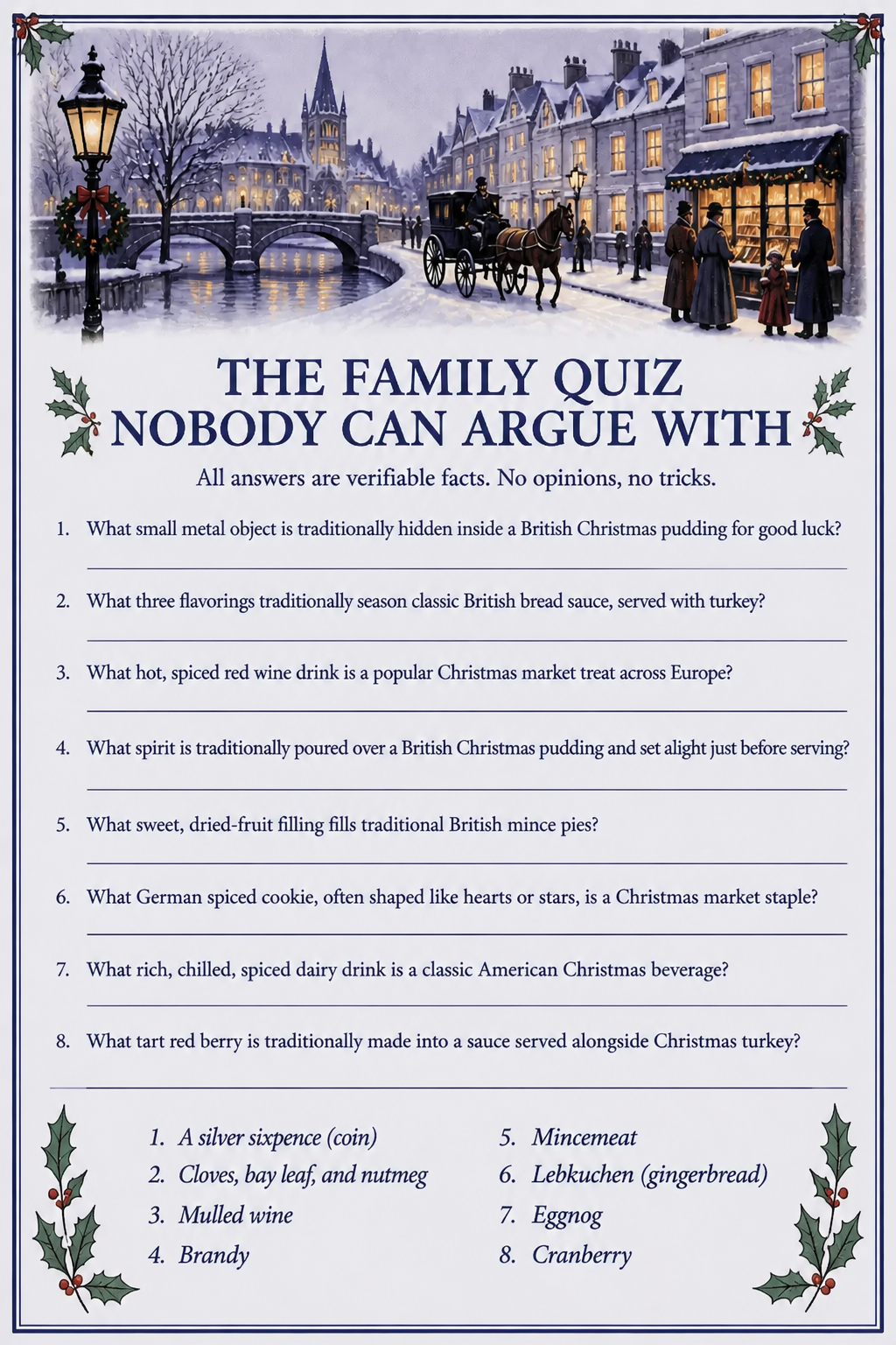 The Family Quiz Nobody Can Argue With printable