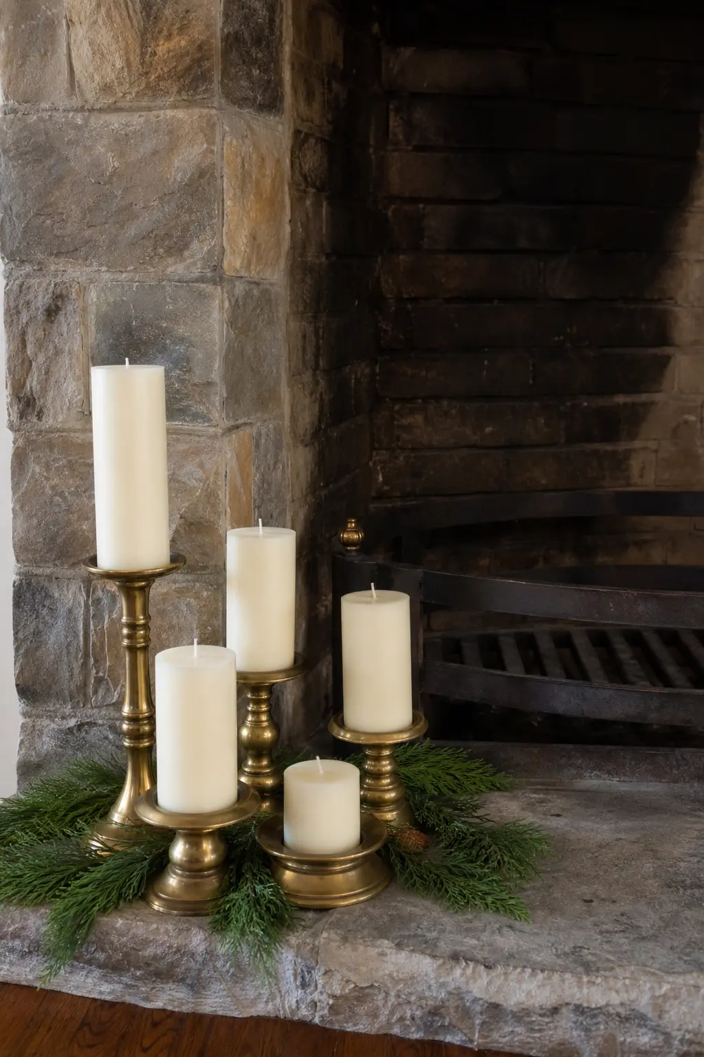 Candle Cluster on the Hearth Stone, Not the Mantel