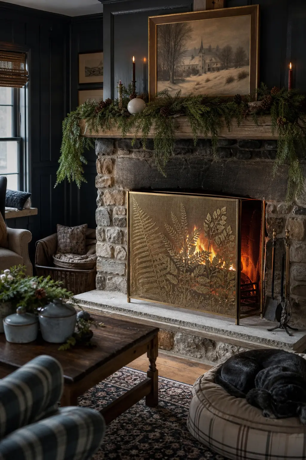 Fire Screen Swapped for a Seasonal One