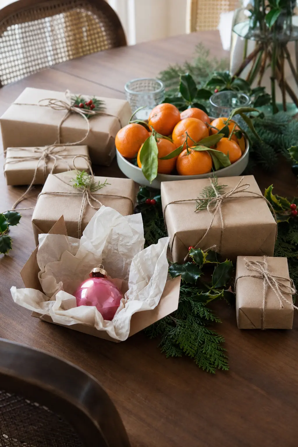 Wrapped Ornament Exchange Reveal