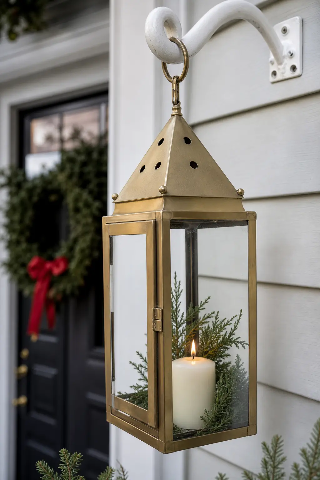 A Lantern Hung from a Hook, Not Stood