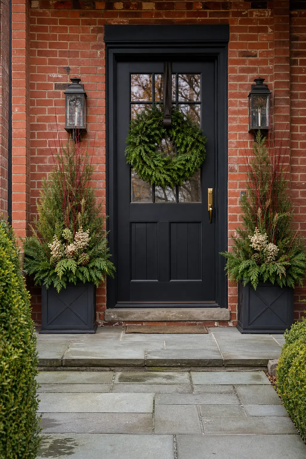 Two Planters Pushed Hard Against the Wall