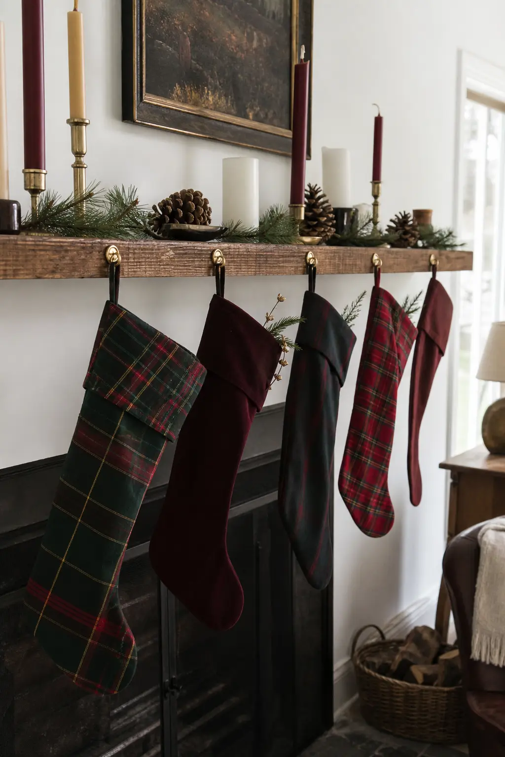 Stockings Hung from a Shelf Edge