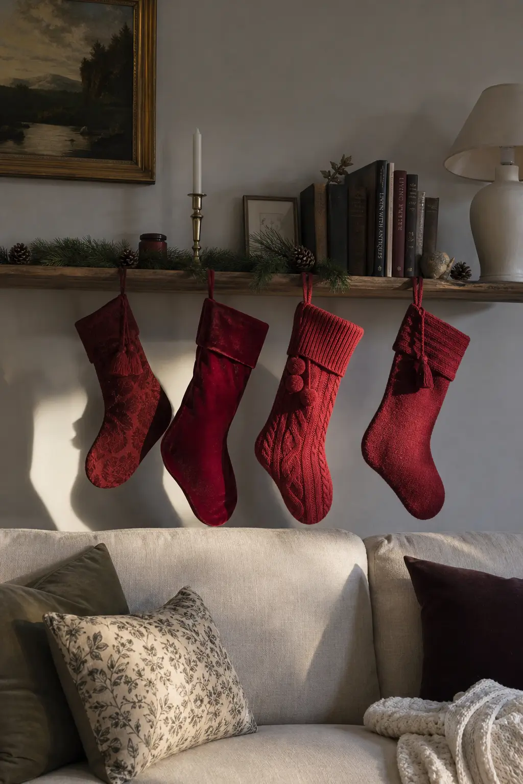 Stockings in Different Fabrics, Same Colour