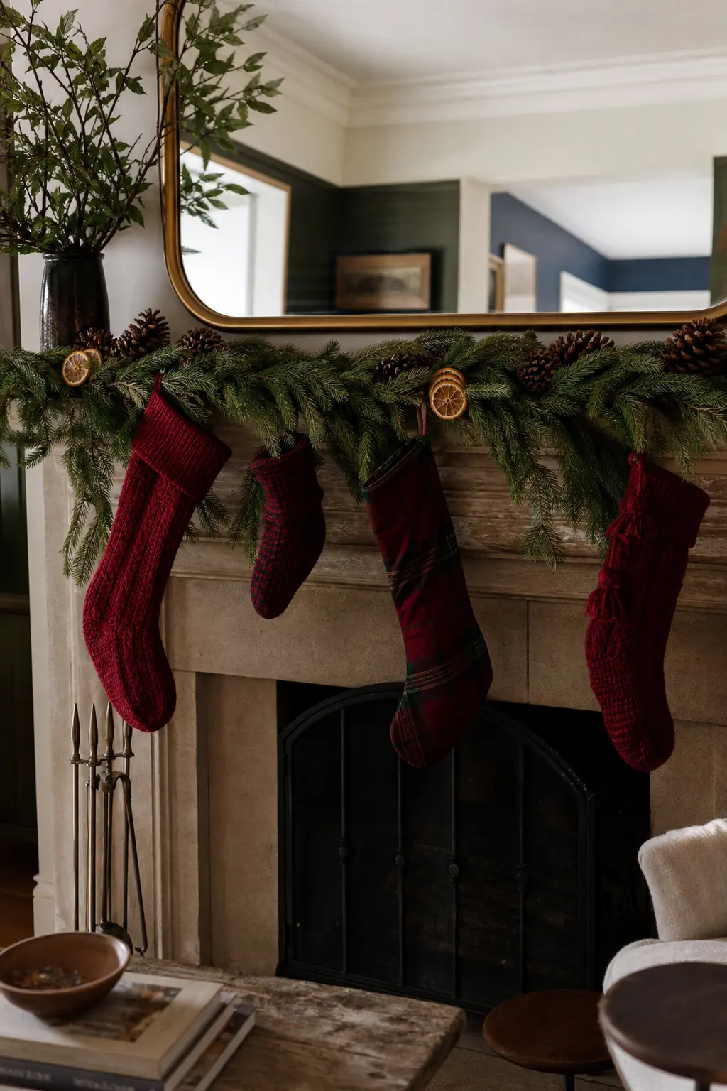 Stockings Pinned to a Garland