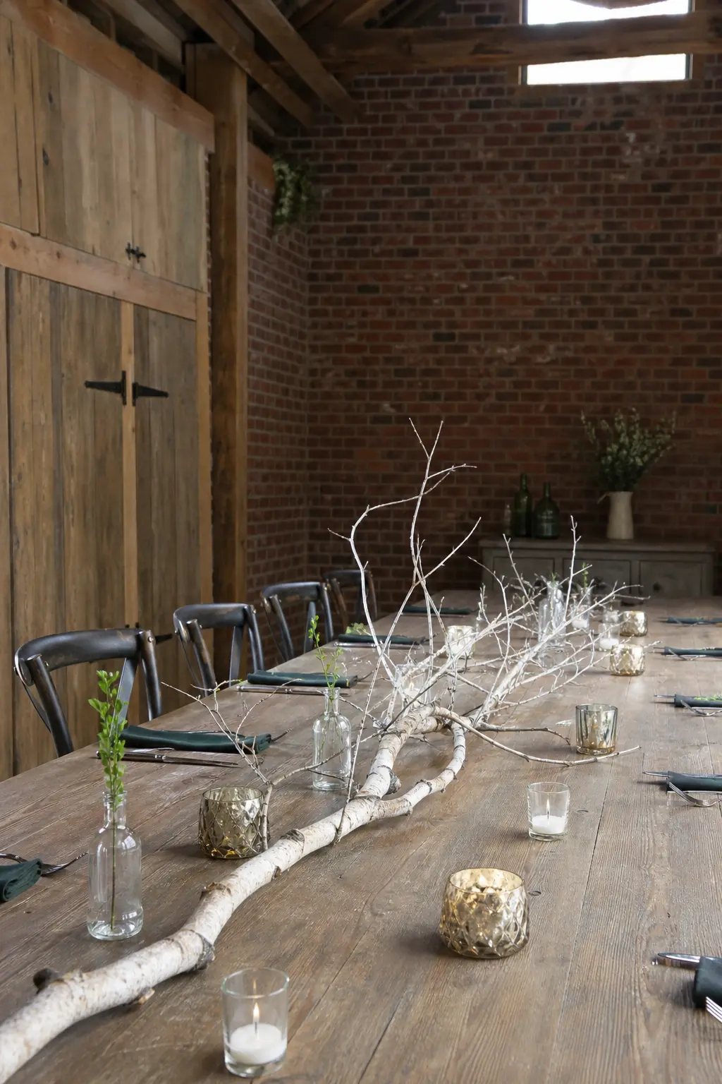 A Bare Branch Laid the Length of the Table