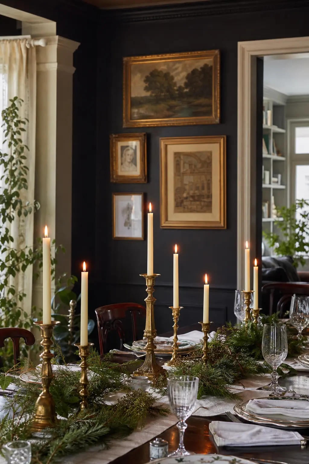 Brass Candlesticks at Uneven Intervals