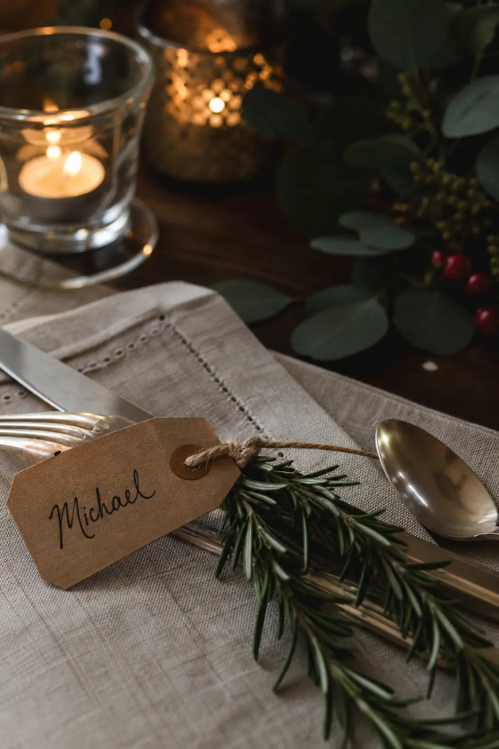Name Cards Written on Luggage Tags