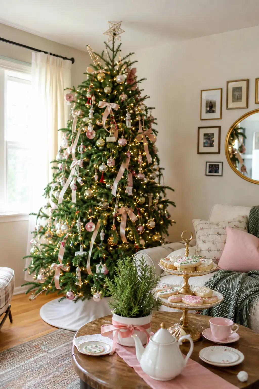 Cookie Exchange Tea Party — Everyone brings a dozen of their best cookie, and the tiered stand does the presentation for you. Christmas party ideas theme