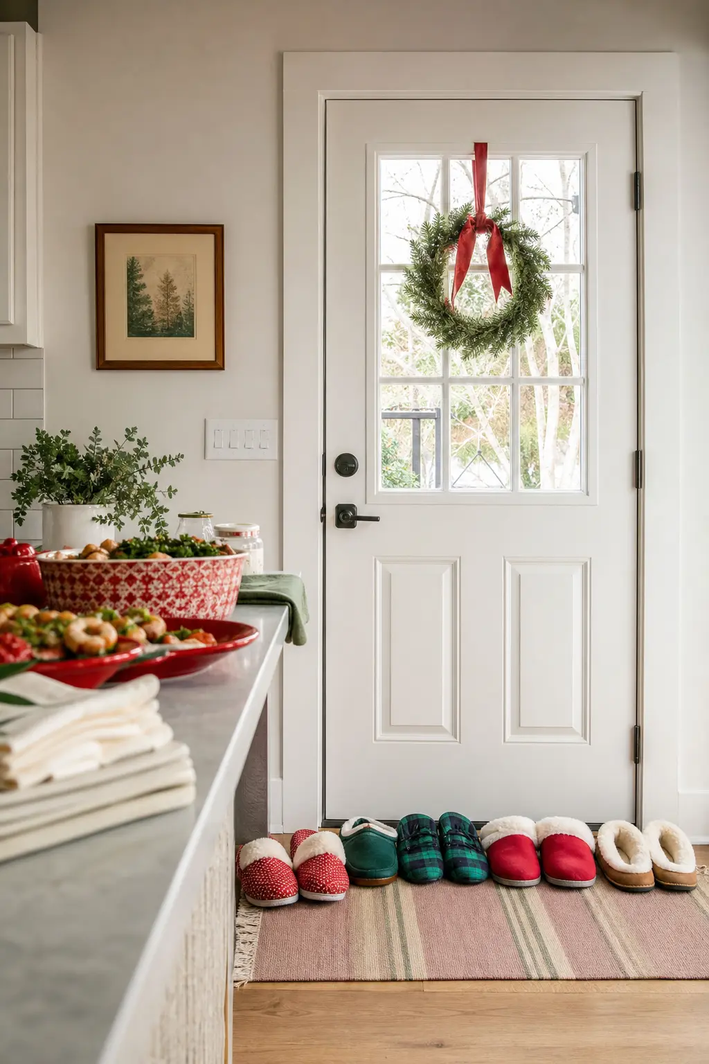 Sweater and Slippers Potluck — Everyone wears whatever sweater they already own and brings one dish, no other rules apply. Christmas party ideas theme