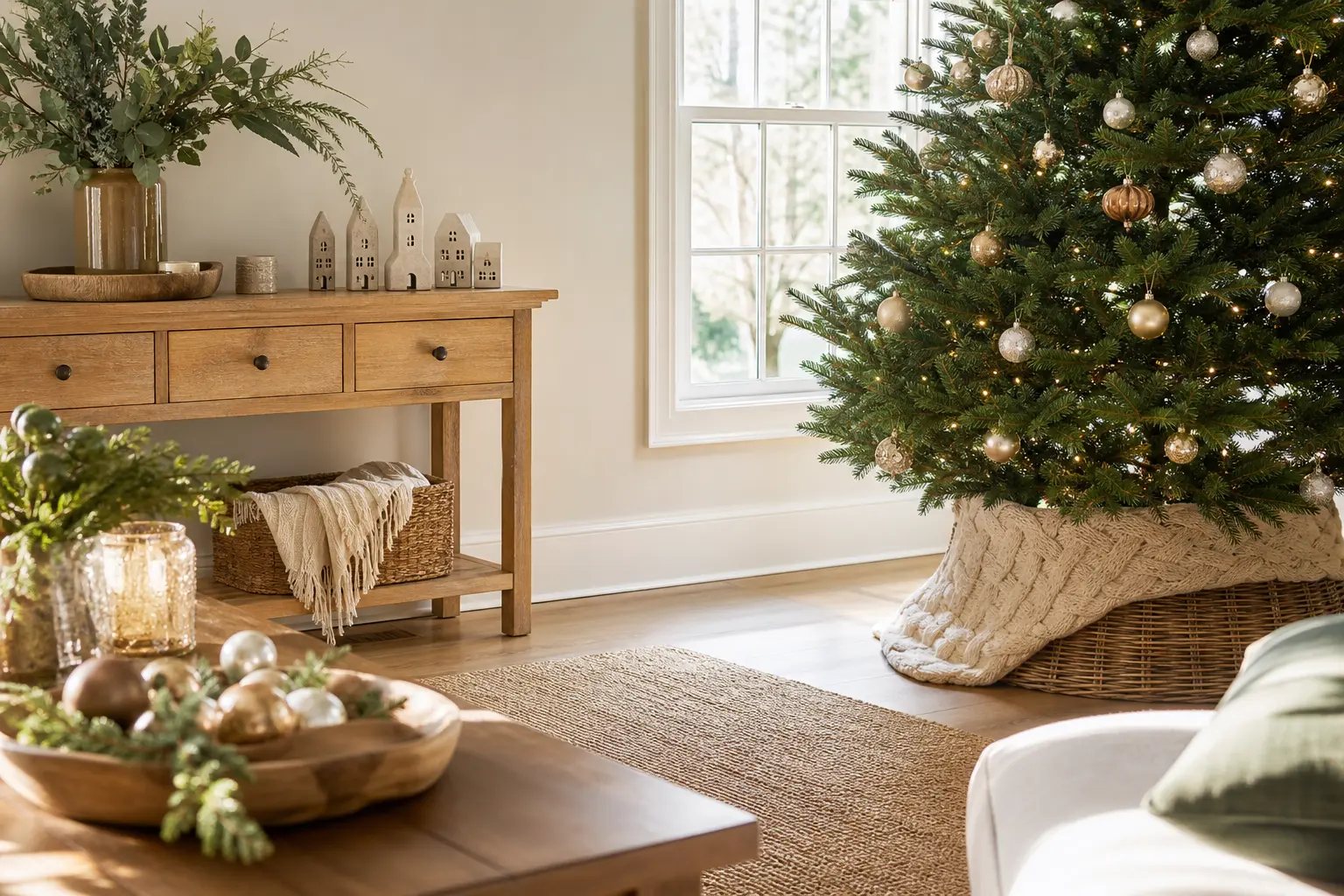 The Tree Base Is the Focal Point Now: 17 Christmas Tree Skirt Ideas Without a Stitch