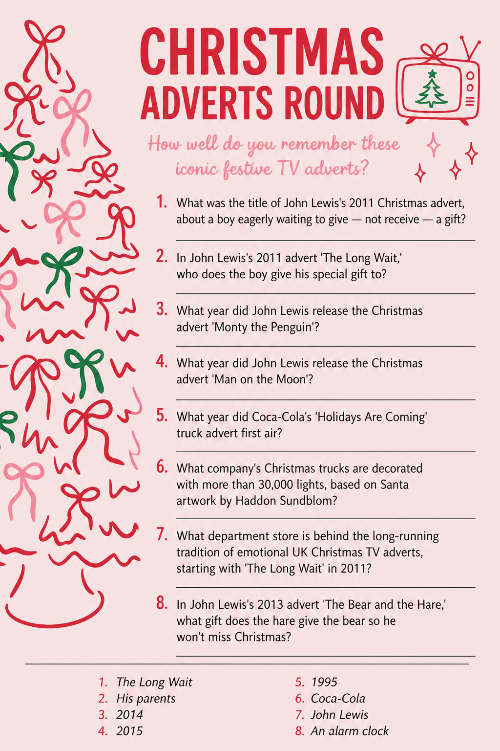 Christmas Adverts Round printable