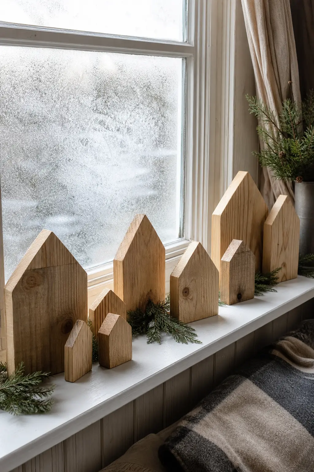 Scrap House Village on Natural Tapered Boards