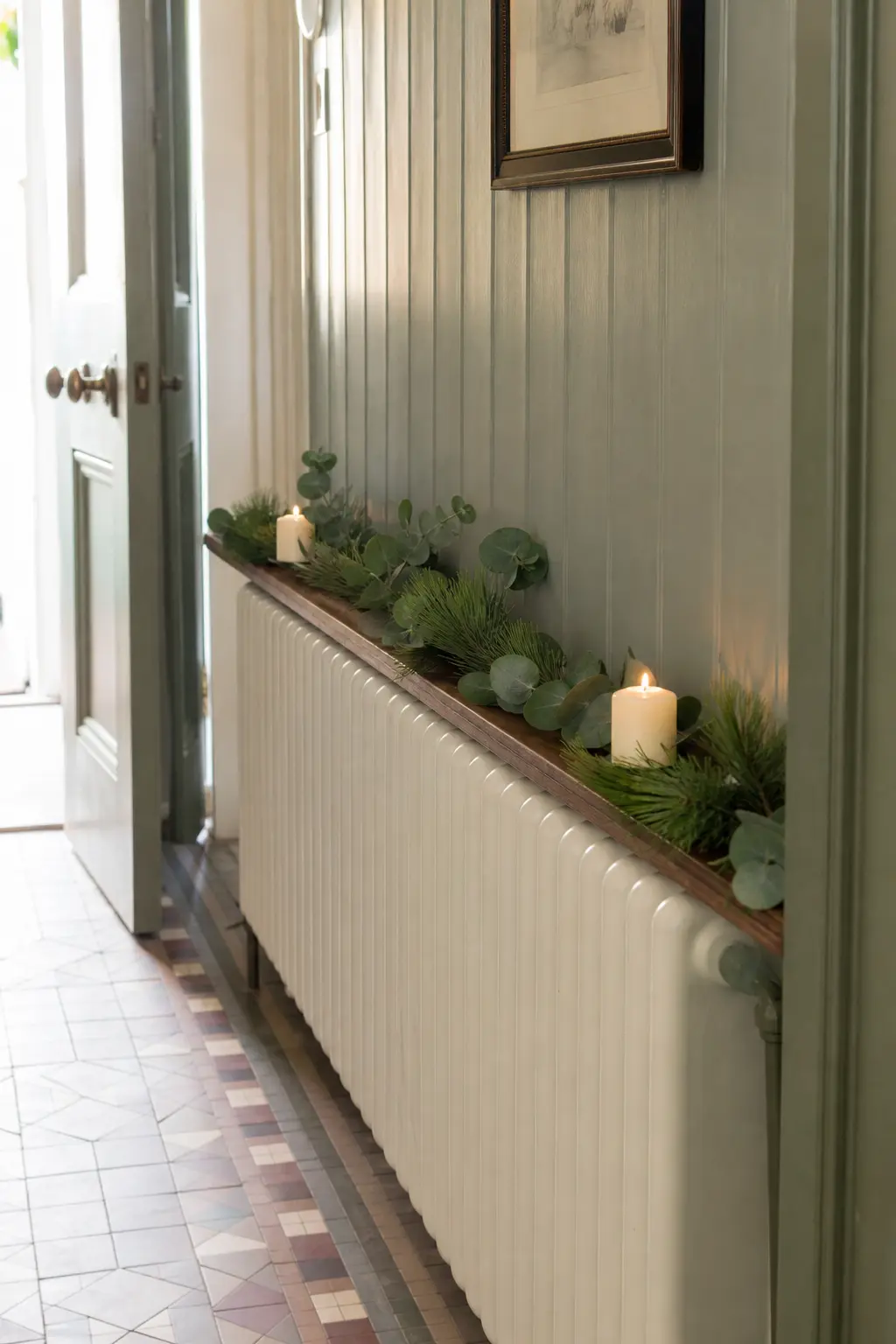 Greenery on a Radiator Shelf
