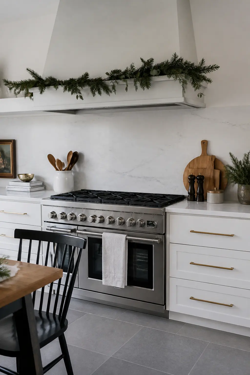 Greenery Over a Modern Kitchen Extractor