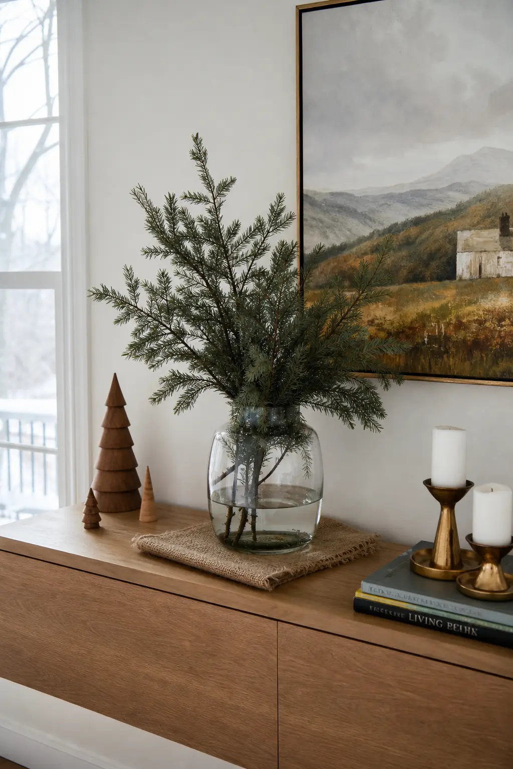 Hessian Under a Glass Vase