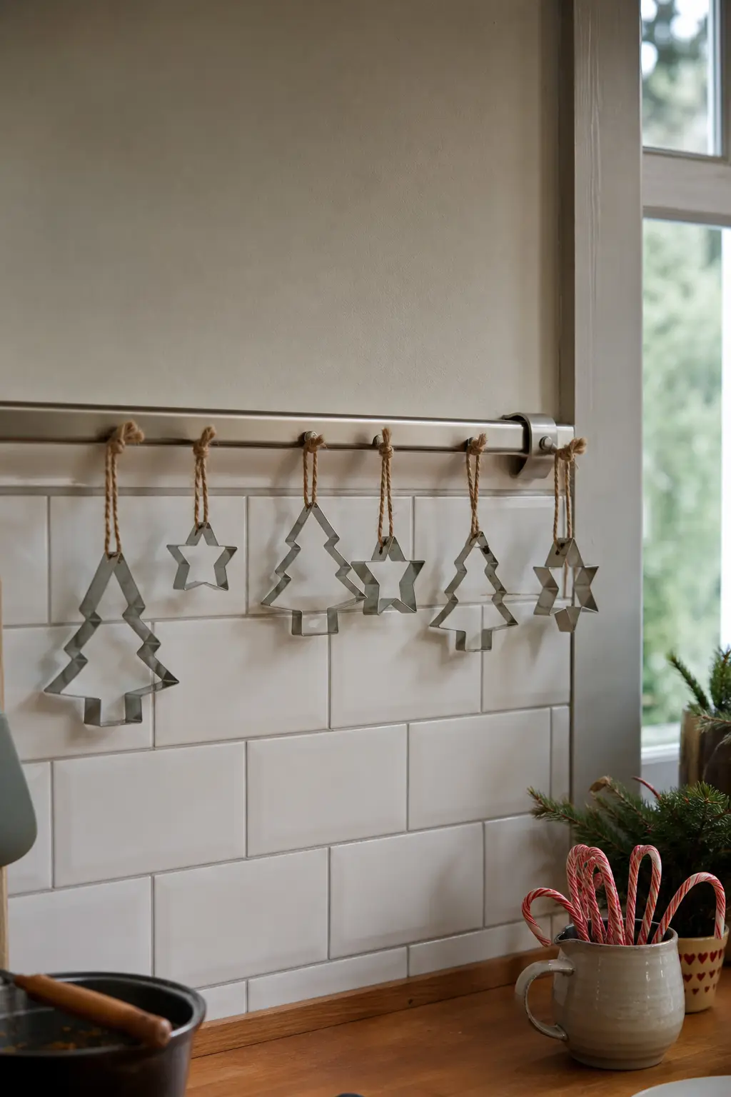 Tin Cutters Hung on a Rail