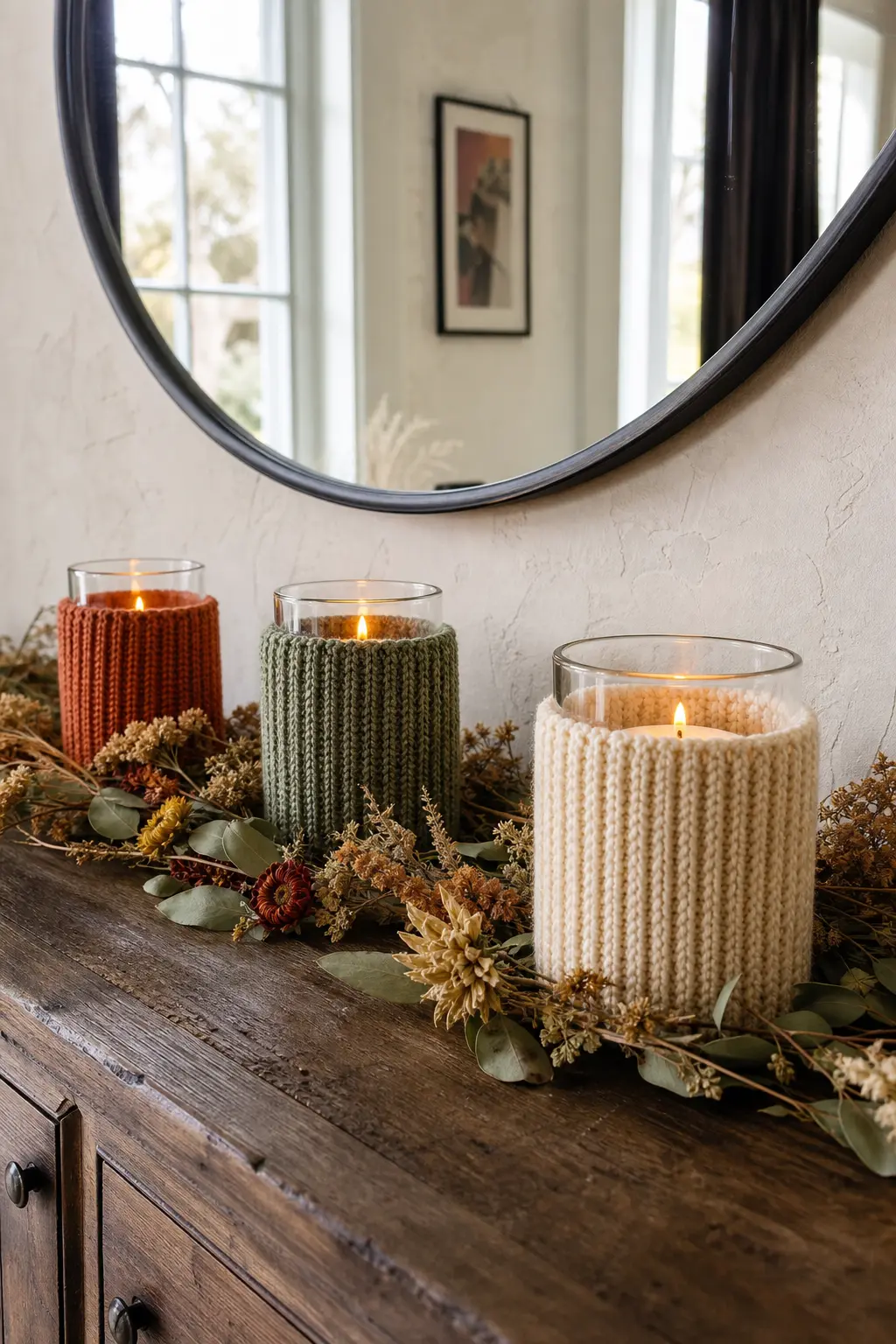 A Crochet Candle Wrap, Ribbed