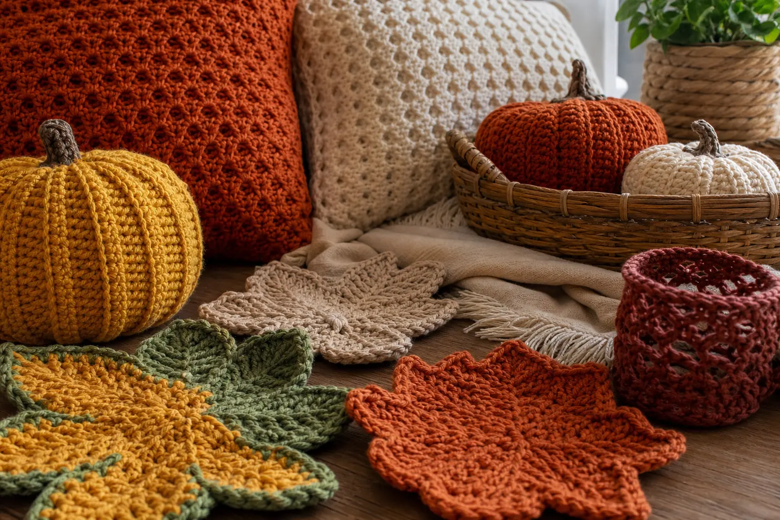 24 Crochet Fall Decor Pieces You Finish in One Sitting