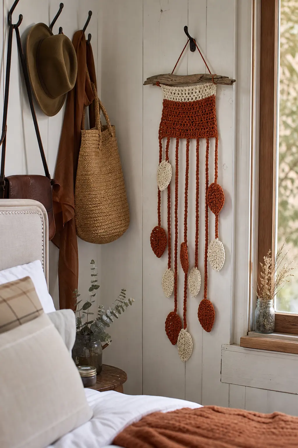 A Textured Crochet Door Hanger