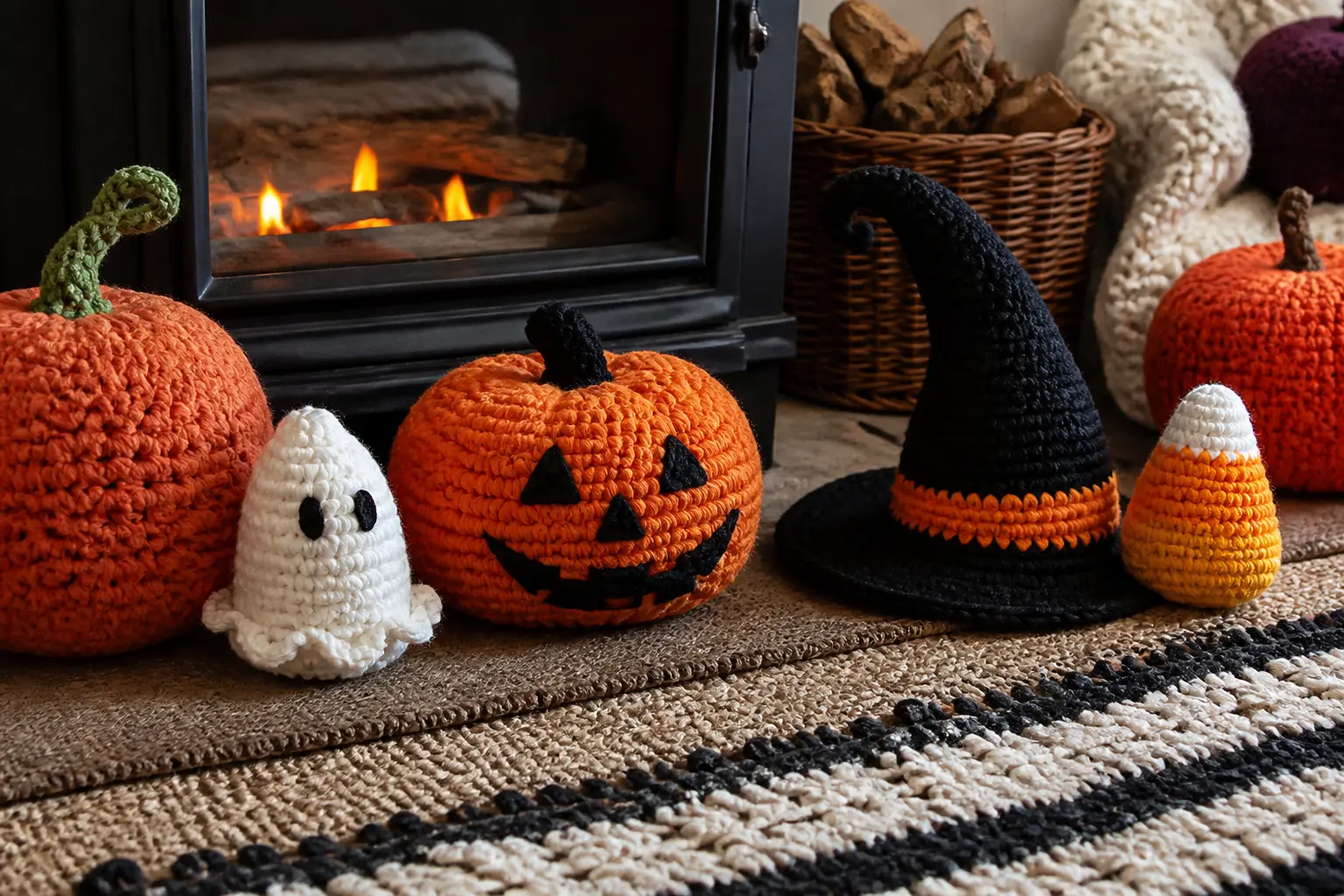 19 Crochet Halloween Decorations Small Enough for Leftover Yarn