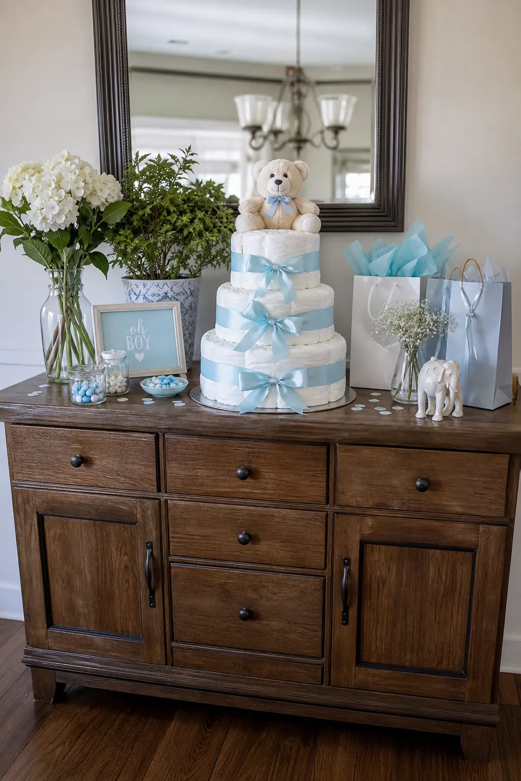 Diaper Cake Built with Edges Tucked