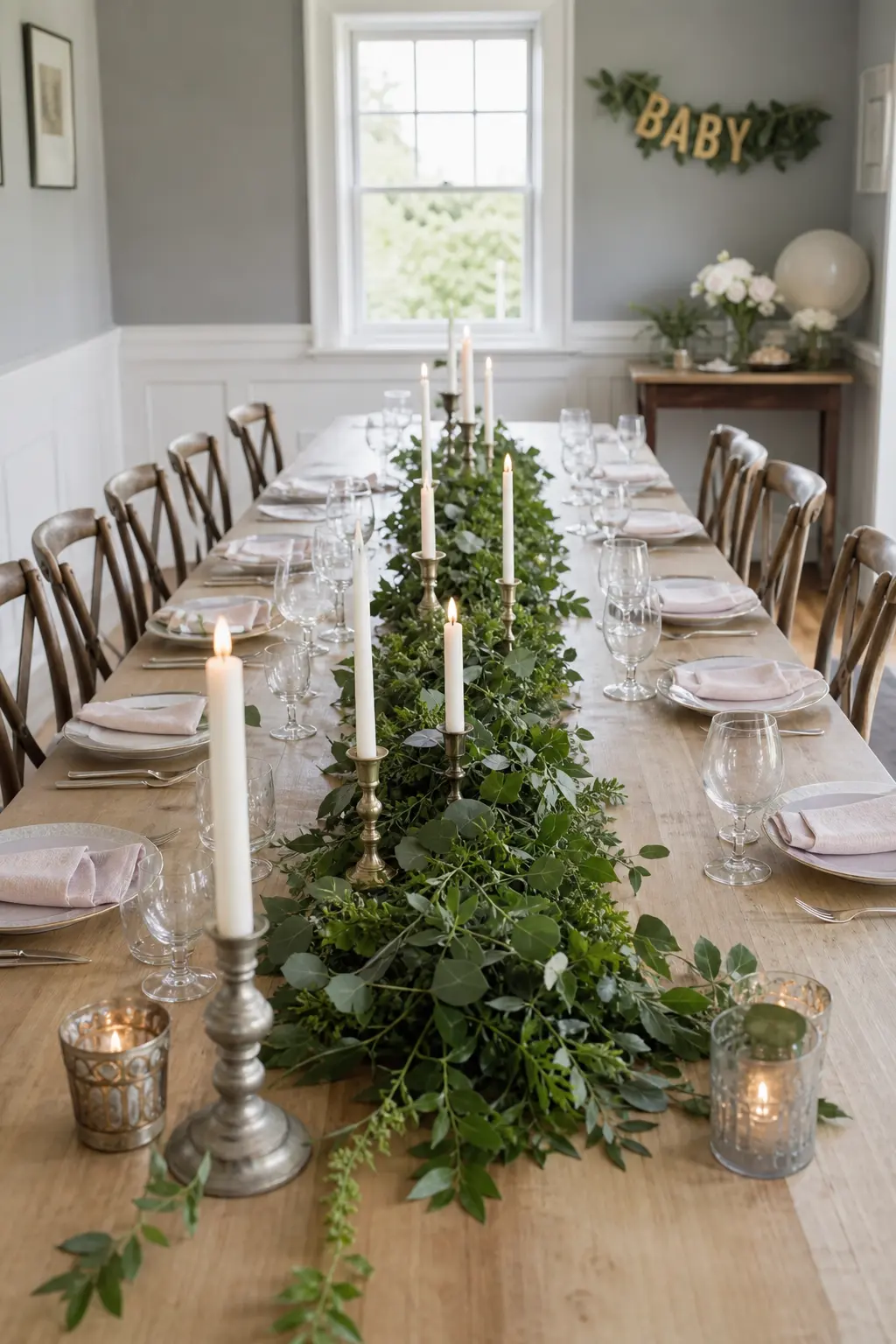 Garland of Real Greenery Wired at Even Intervals