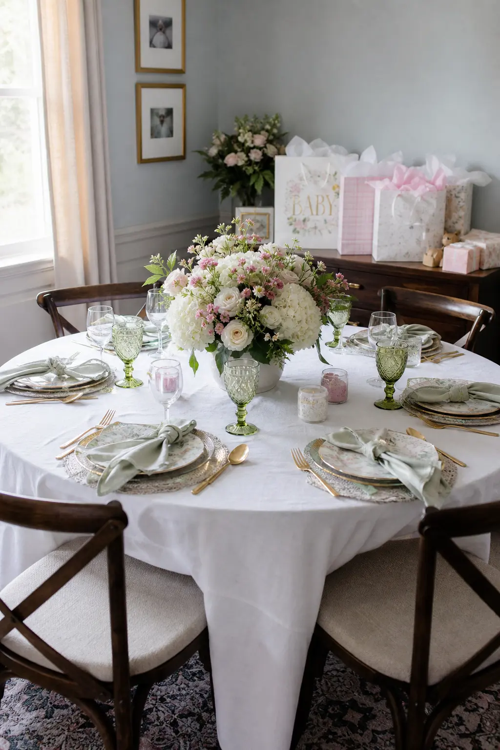 Hand Tied Bouquet for the Centrepiece Using the Same Wire Technique Throughout