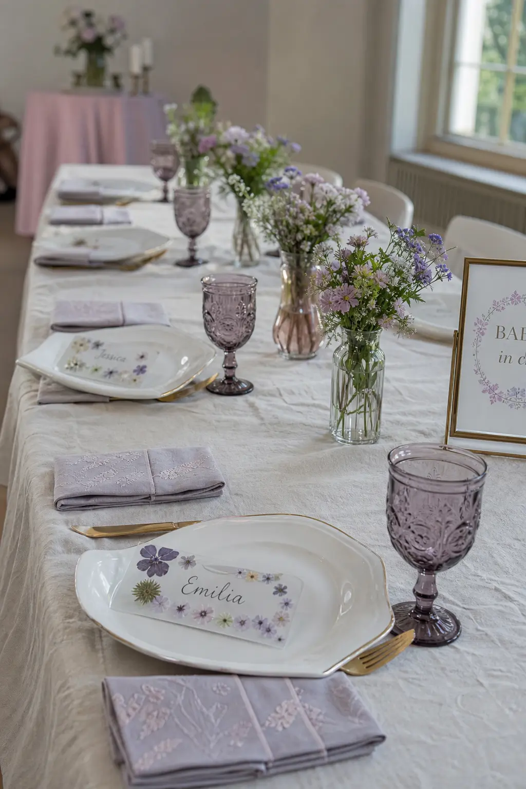 Pressed Flower Place Cards Laminated Flat