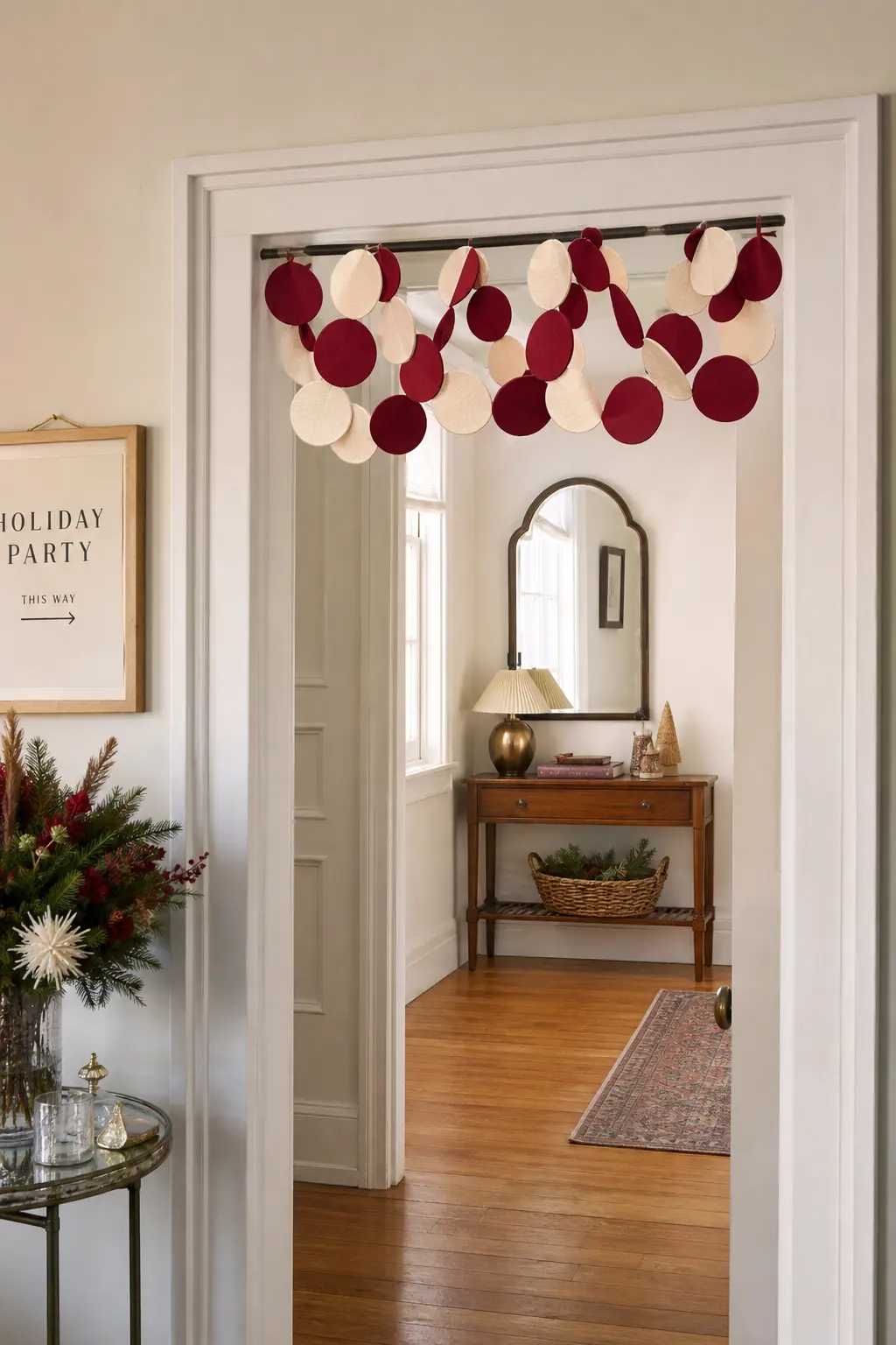 Doorway Arch of Paper Circles