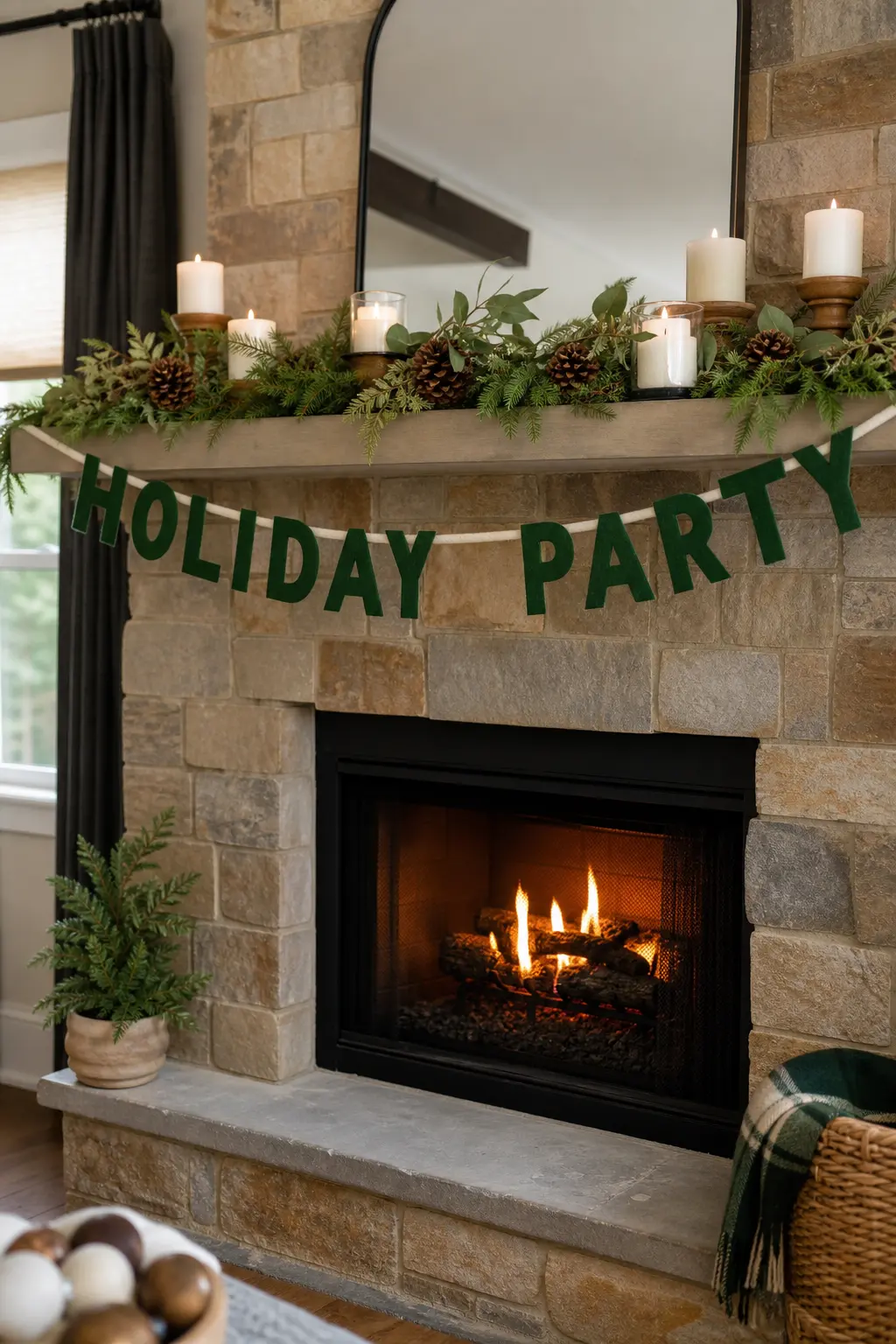 Mantel Span of Felt Letters