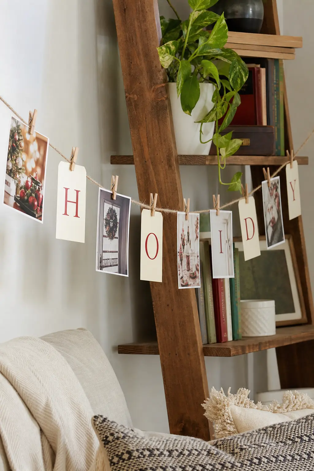 Rope Span with Pegs and Photographs