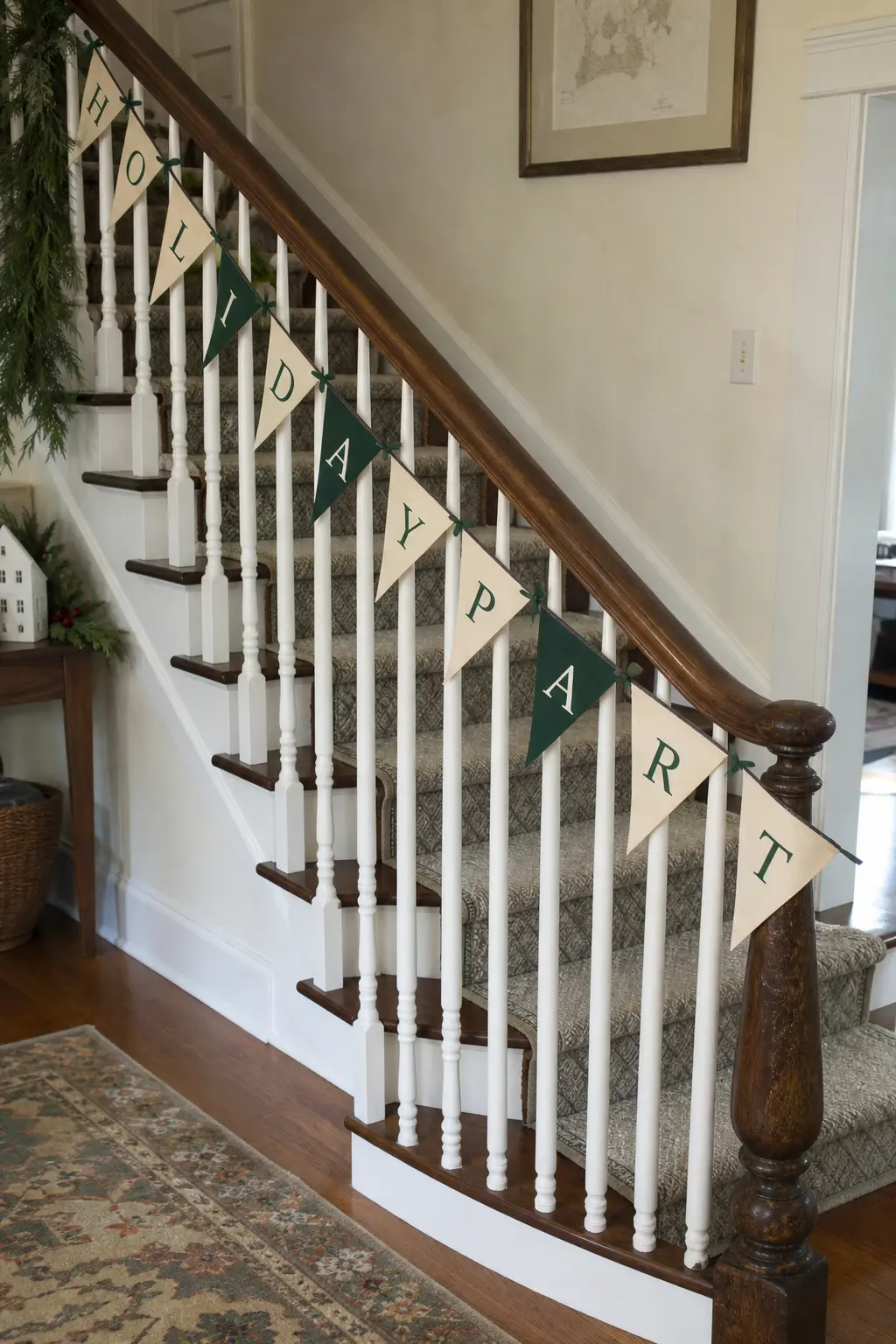 Staircase Run Pinned to the Handrail