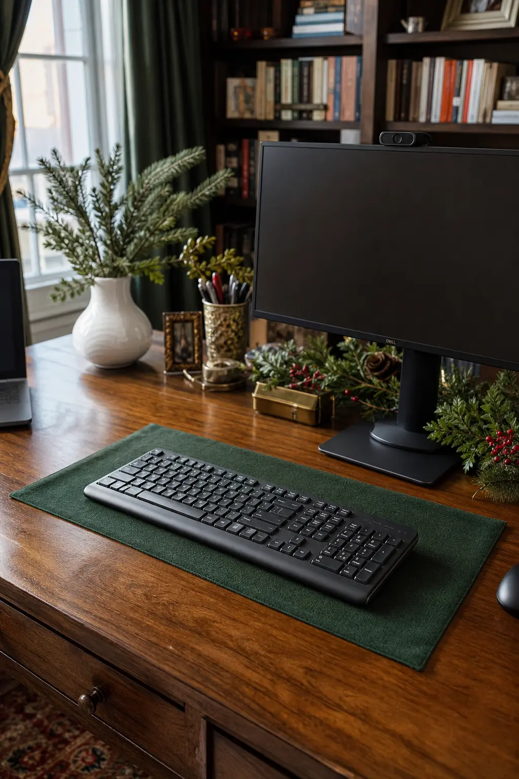 A Fabric Mat Under the Keyboard