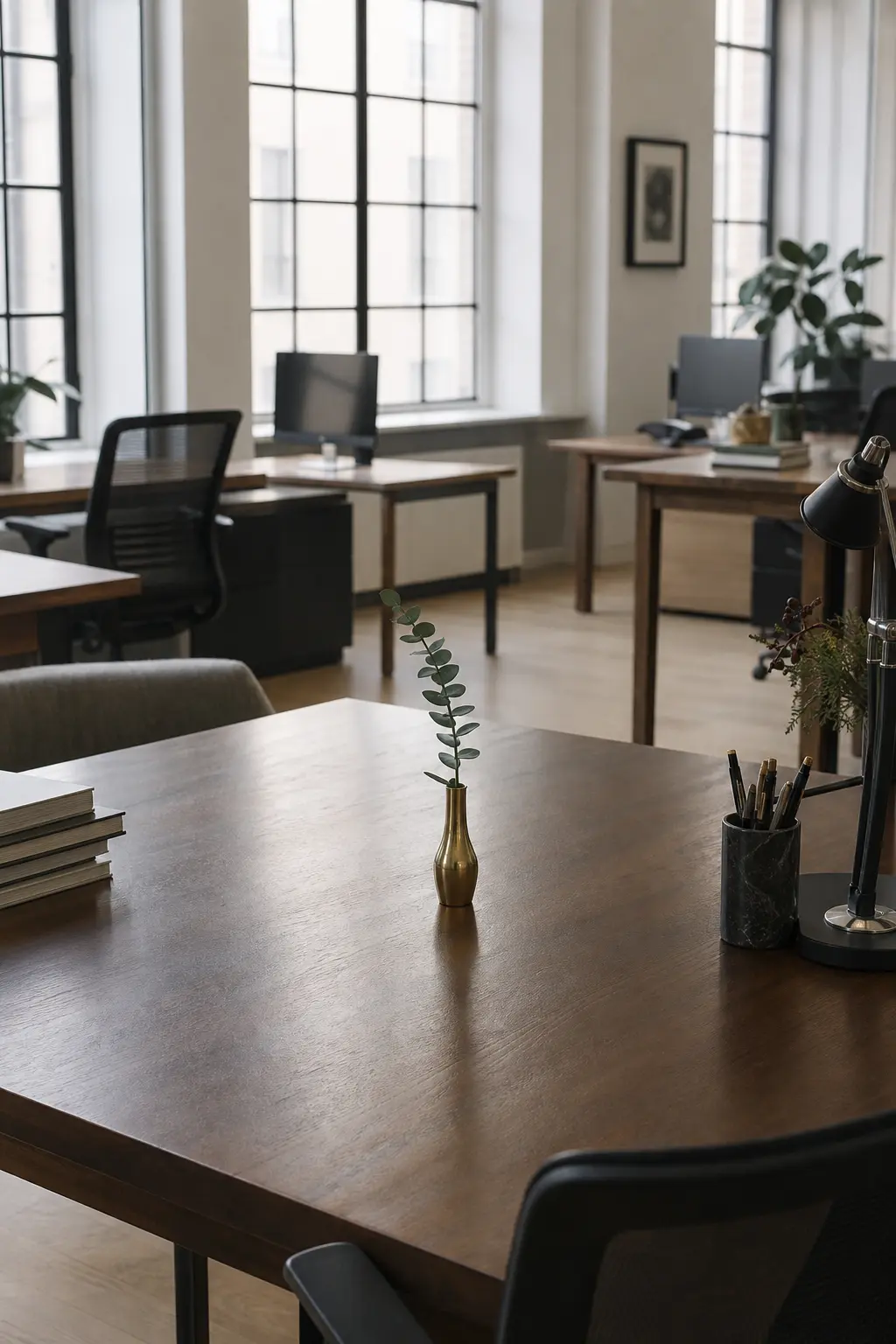 A Single Bud Vase with One Sprig