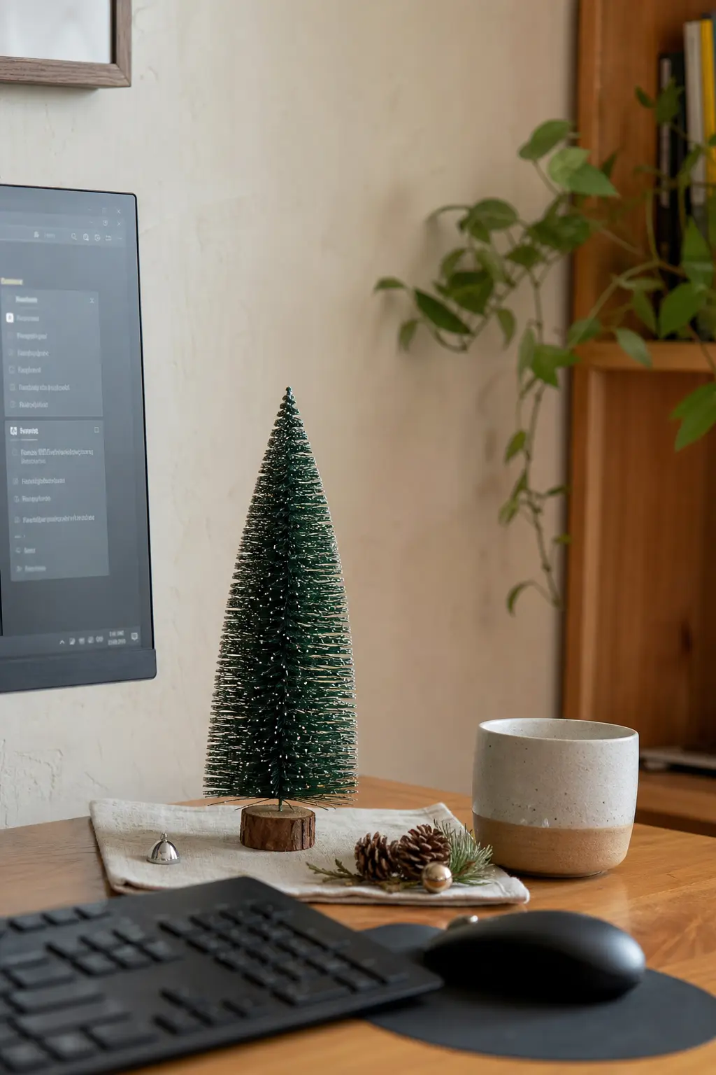 A Small Bottle Brush Tree by the Monitor