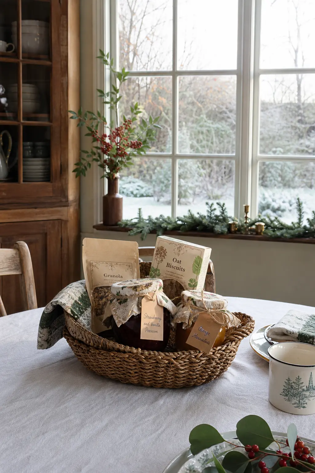 Breakfast Basket Around a Made Preserve