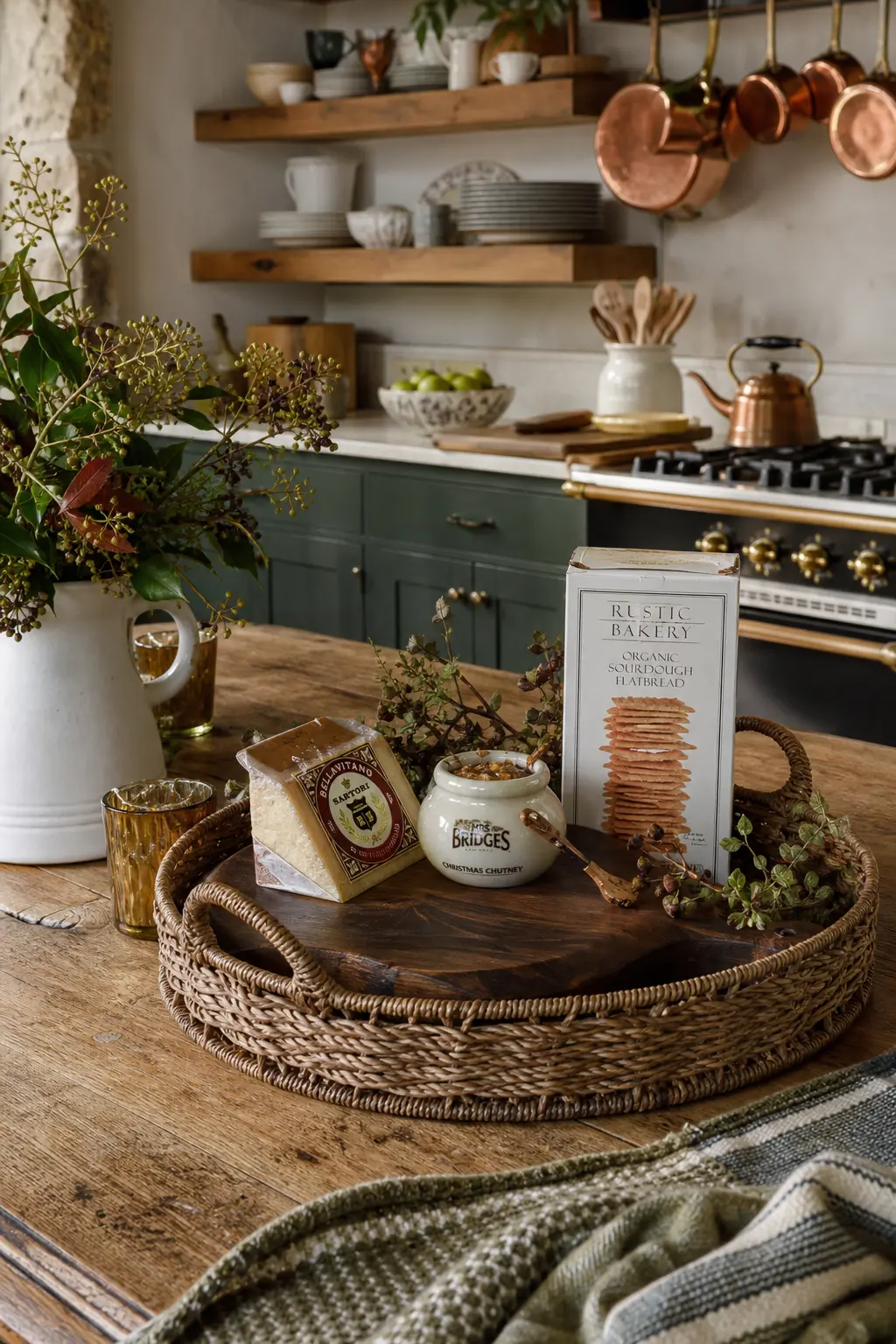Cheese Basket Around a Hand Oiled Board