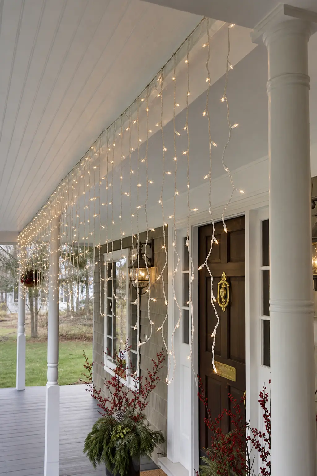The Porch Ceiling of Drop Strands