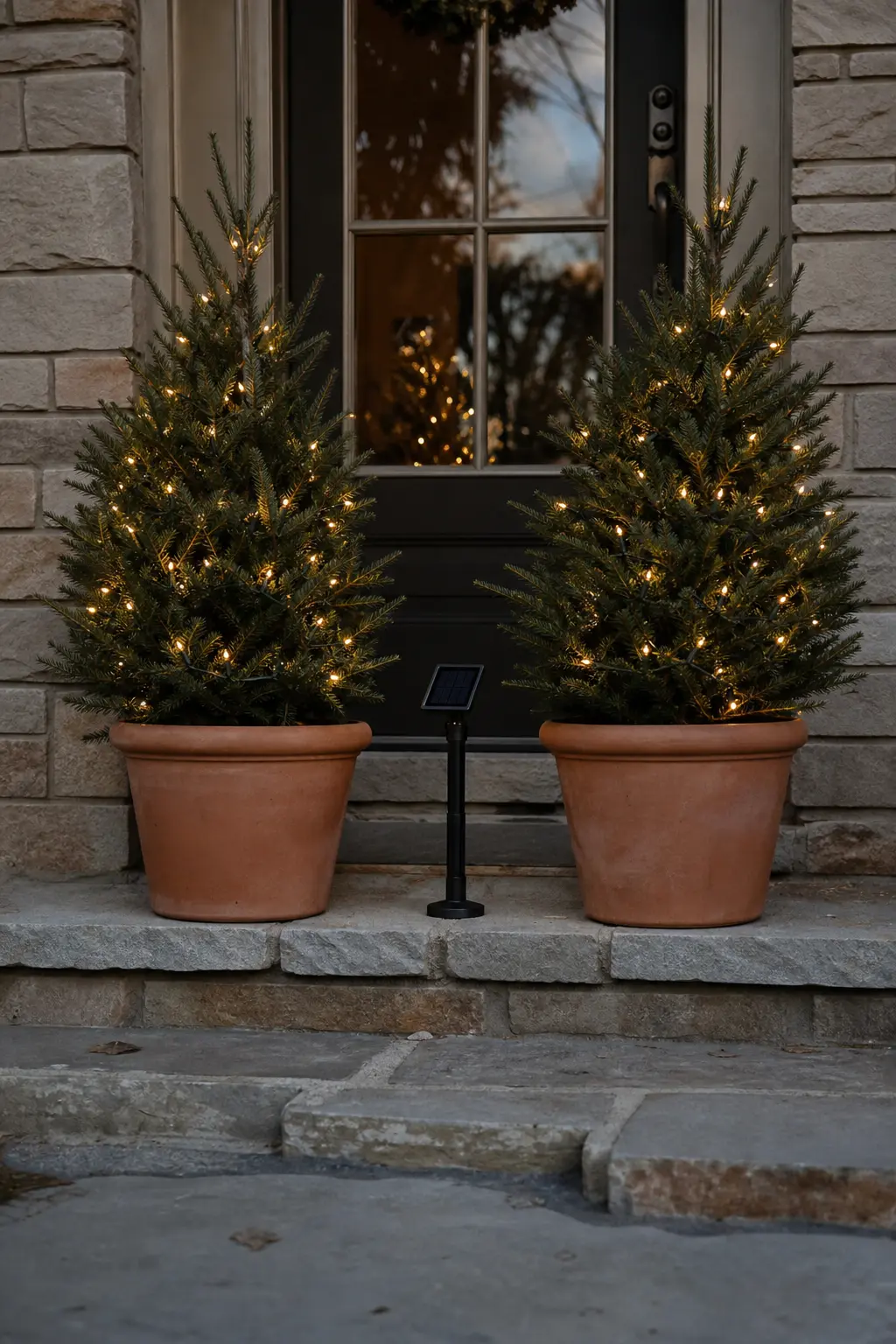 Two Planters on One Solar Stake