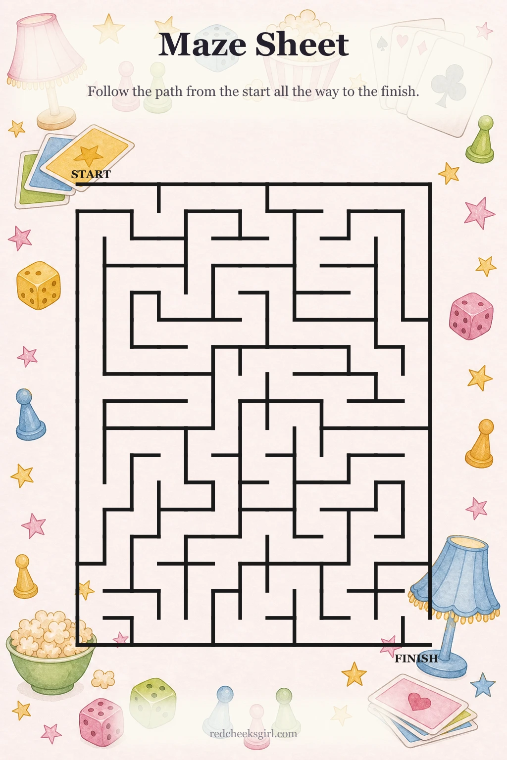 Maze Sheet printable