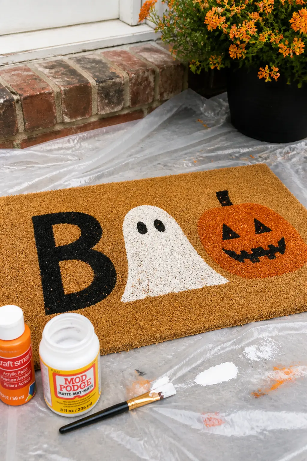 "Boo" Three Ways: Letter, Ghost, Pumpkin — The word BOO reads as a complete composition when each letter is a different object: a tall block B, a ghost body