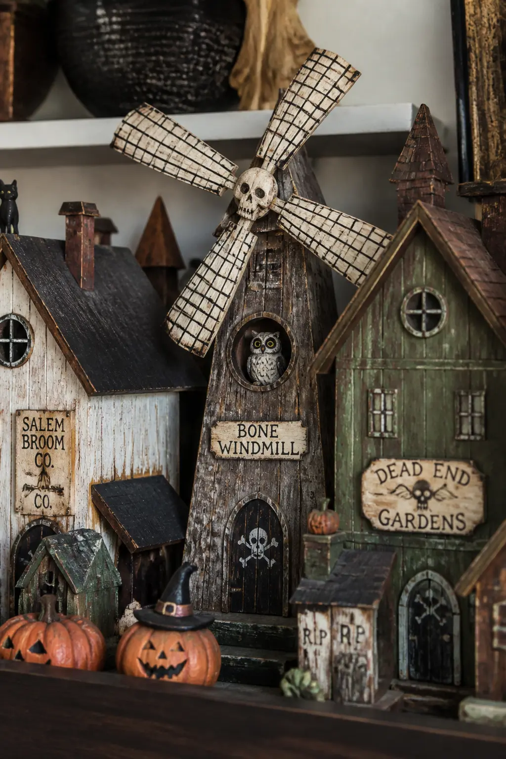 The Bone Windmill — Build the windmill body as a slightly tapered rectangle, wider at the base than the top, to suggest a traditional mill silhouette. Diy