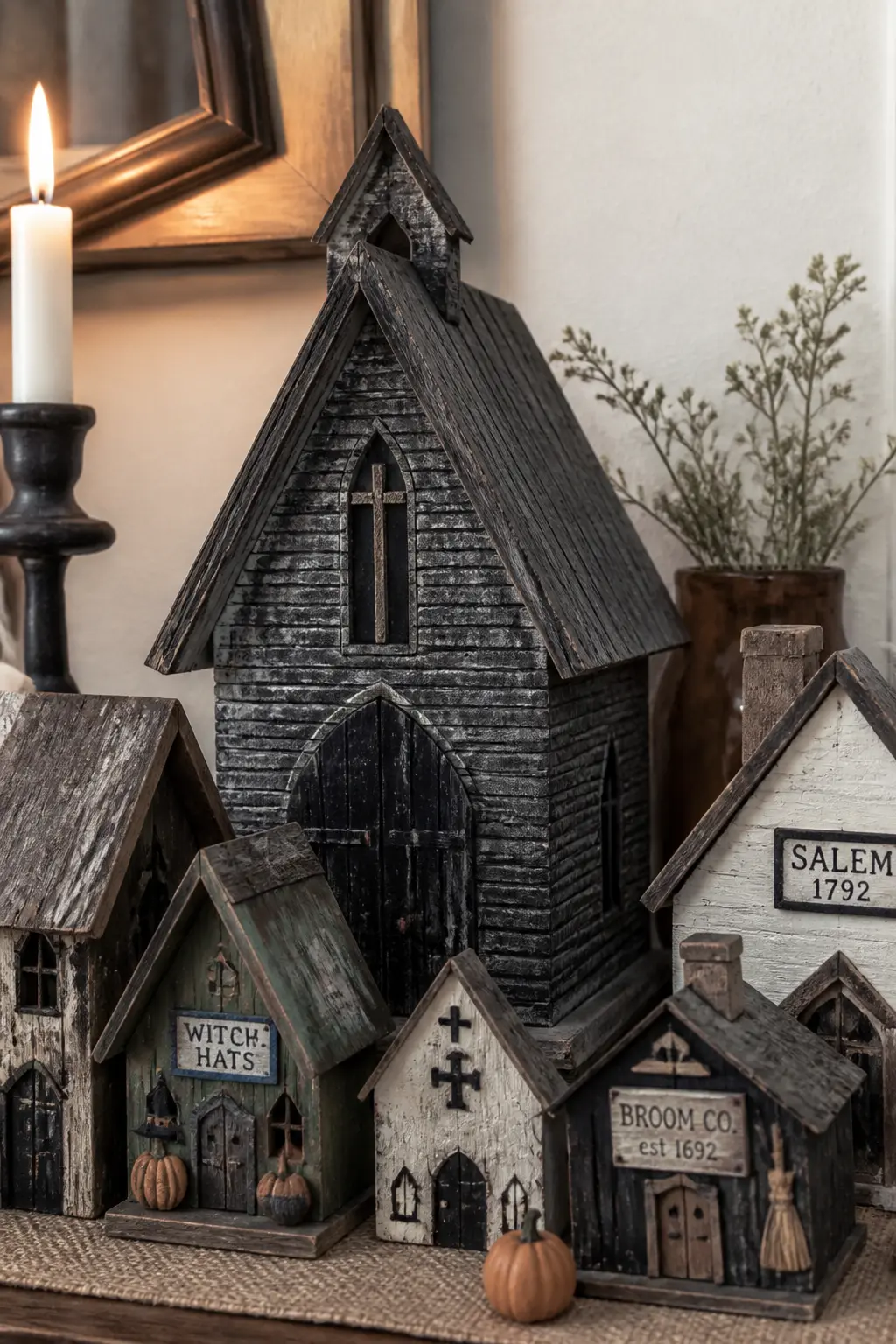 The Stone Chapel — Build this as the darkest and most austere piece in the collection. Diy halloween village houses